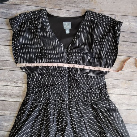 Rabbit Designs Black Sleeveless Polkadot Lined Dress Women's Size 14 963 - Picture 8 of 8